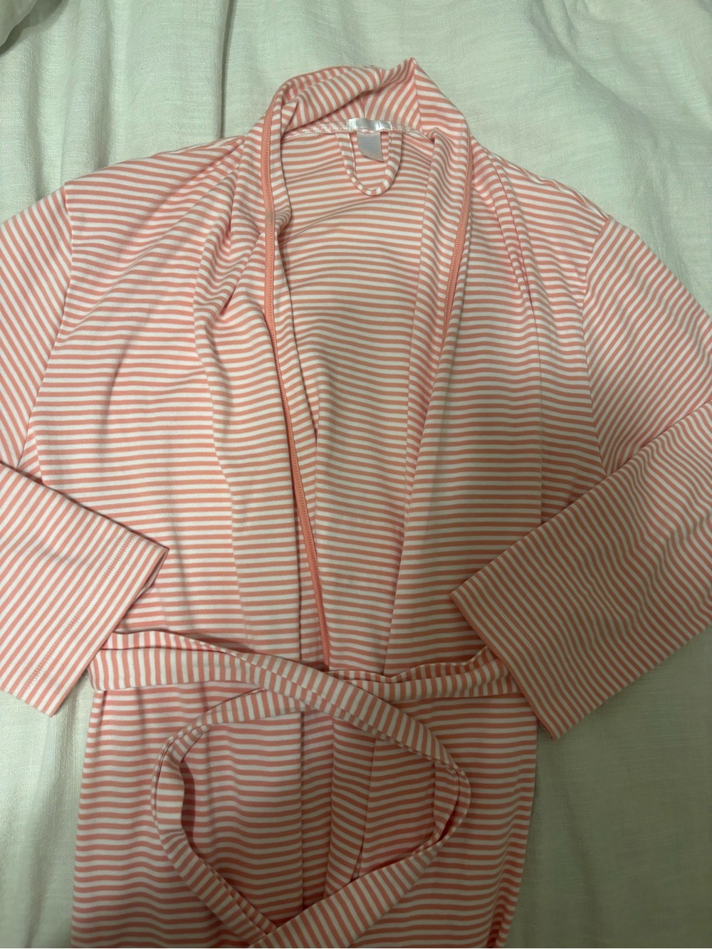 Lake Pajamas Coral Stripe Robe
